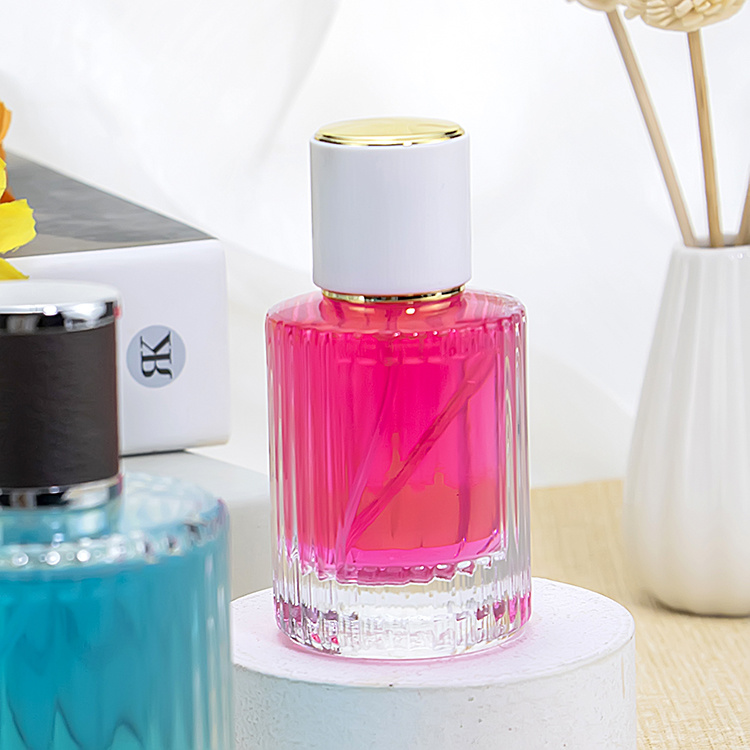 30ml crimp neck square shape perfume glass bottle JRP115