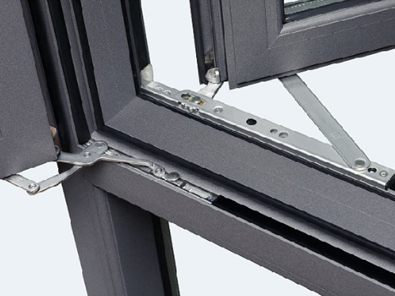 105 series window screen integrated inside and outside casement system window