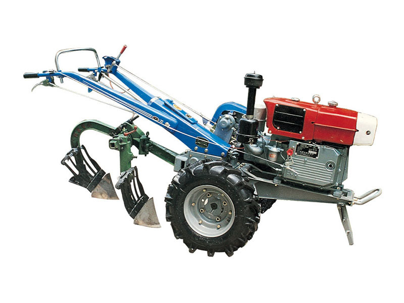 Double-furrow plough