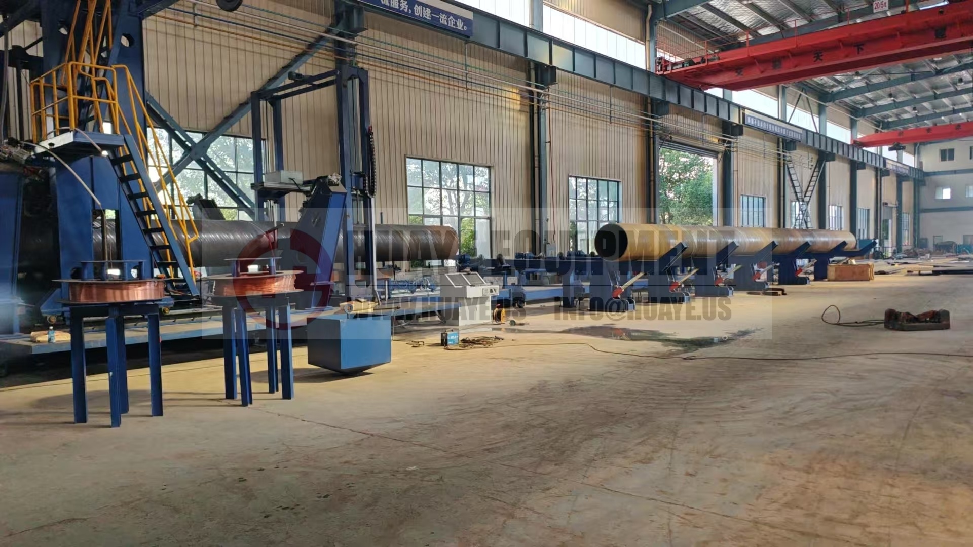 Stable Pipe Production of Φ2540mm Spiral Pipe Mill in China
