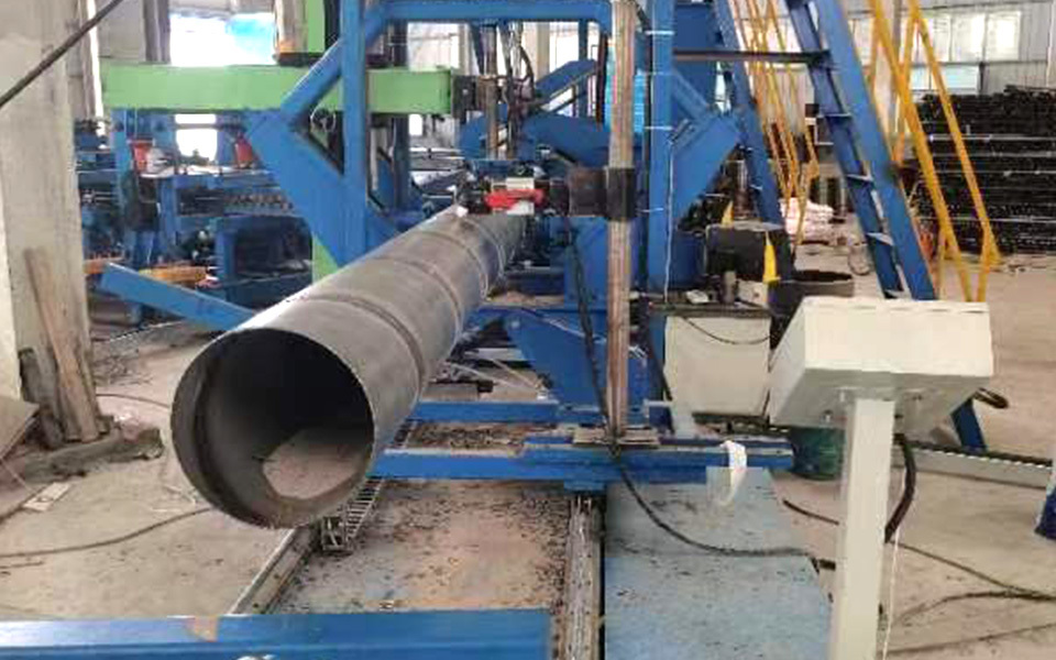 820mm Reinforced spiral welded pipe machine in Guizhou