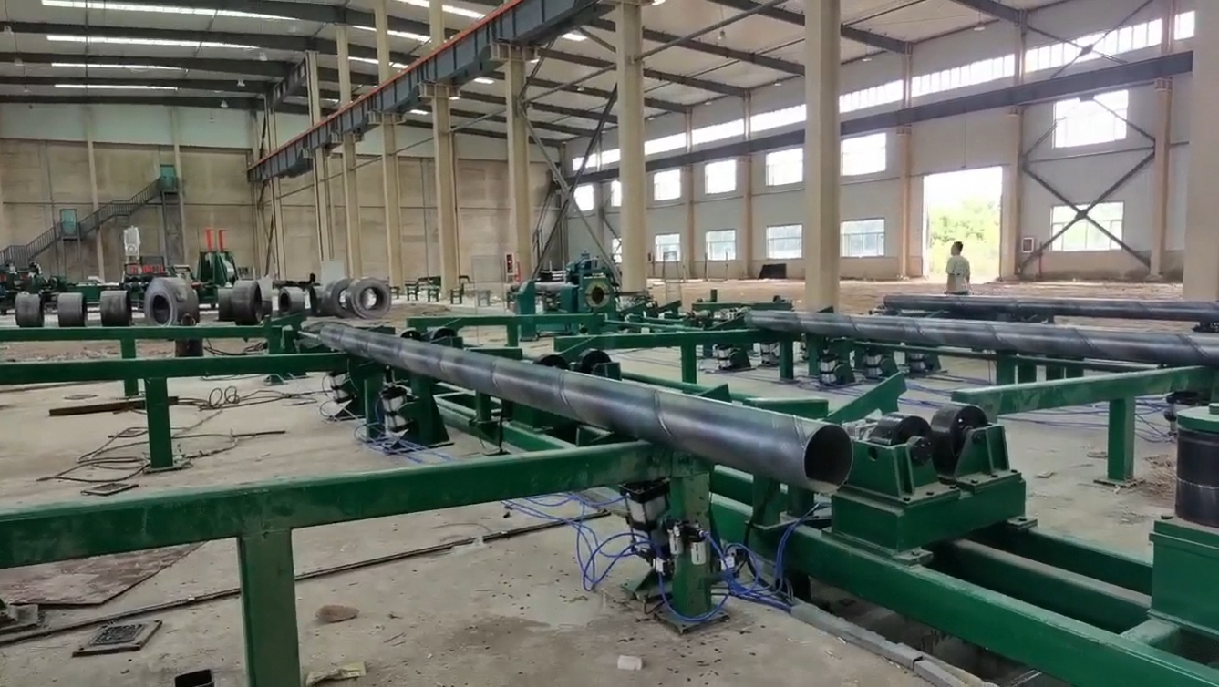 Two sets of small diameter 426mm spiral welded pipe machine successfully commissioned in Liaoning,China