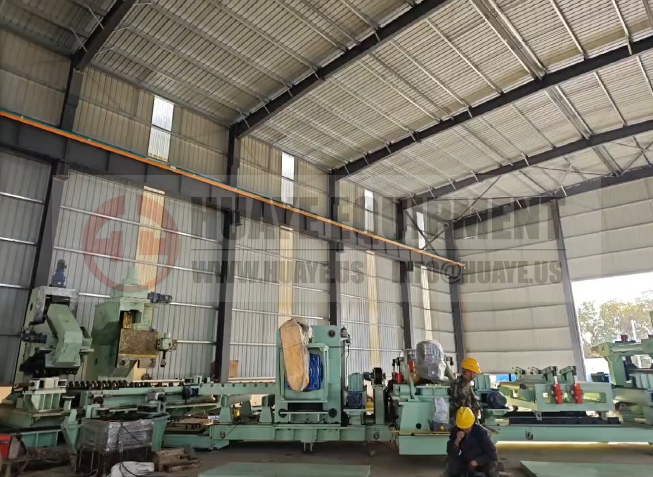 Jiangsu 1420mm spiral welded pipe equipment on-site installation