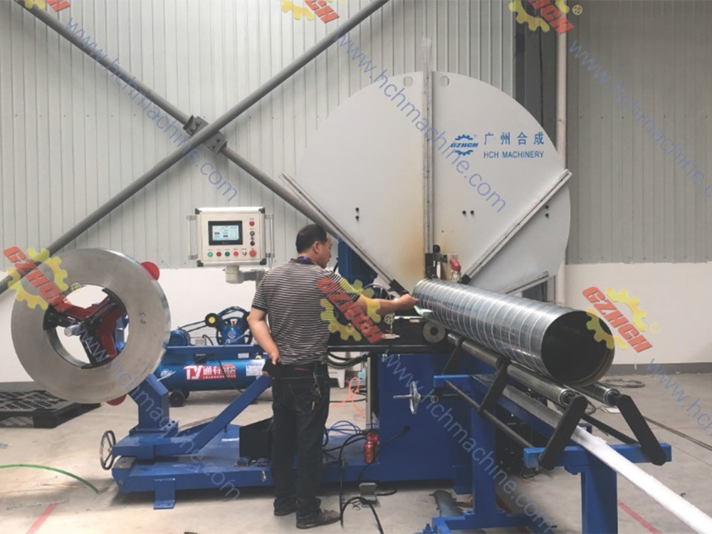 Heavy Gauge Version Spiral Tube Former Perfectly Completed The Test In Jiangmen City, Guangdong City