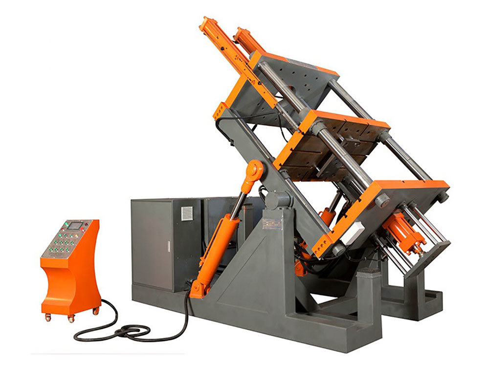 Gravity flipping pouring machine