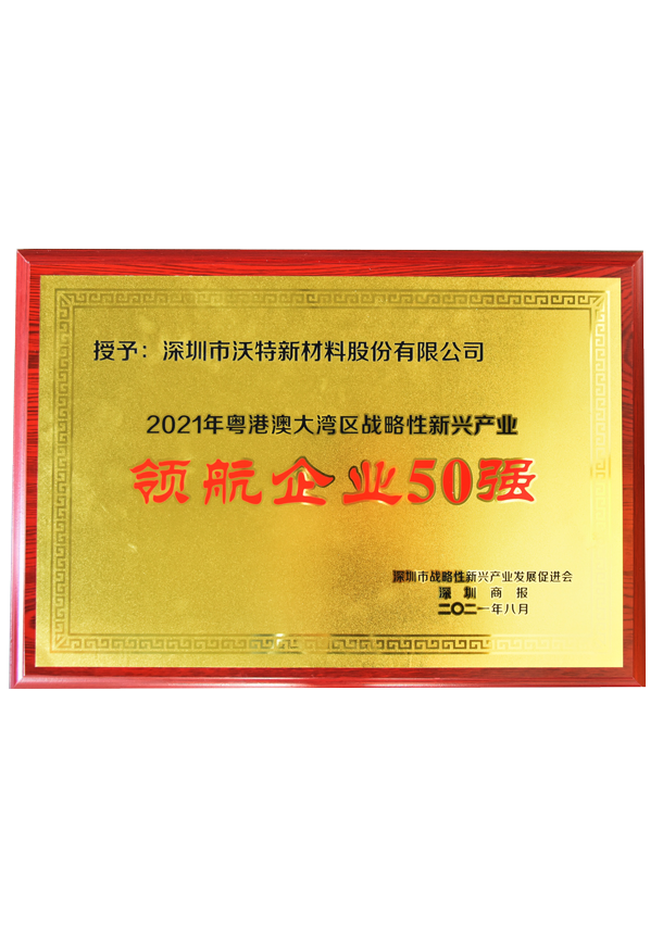 Top 50 Leading Enterprises in Strategic Emerging Industries in the Guangdong Hong Kong Macao Greater Bay Area