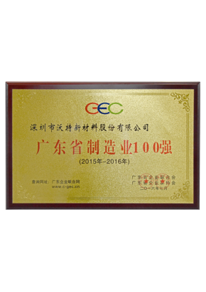 广东省制造业100强企业