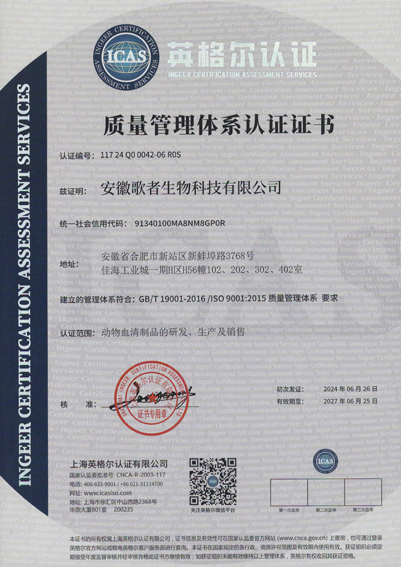 Quality Management System Certification Certificate - Chinese Quality Management System Certification Certificate - Chinese