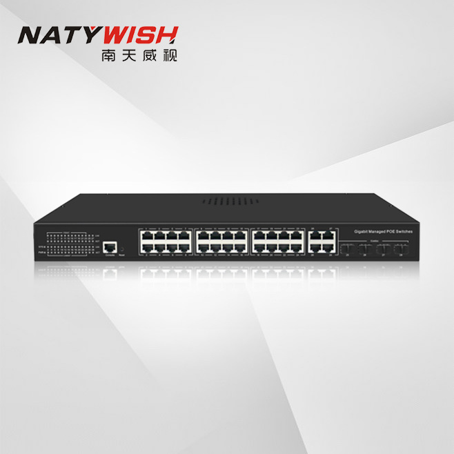 Gigabit Managed POE with 24+4 Gigabit Optical Ports