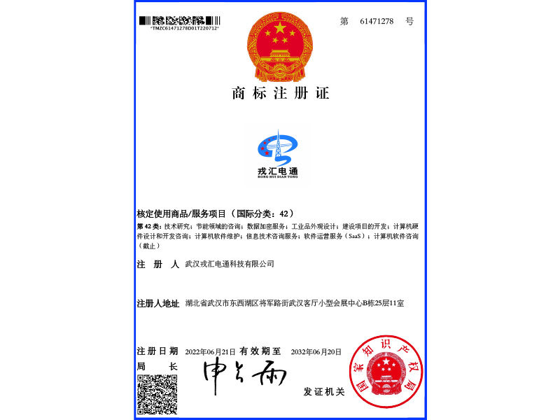 Trademark Registration Certificate Trademark Registration Certificate