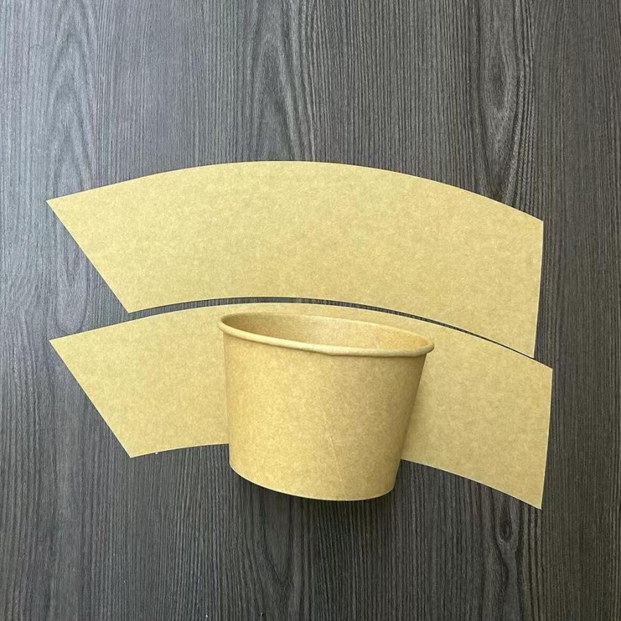 Kraft paper material paper bowl fans customized size