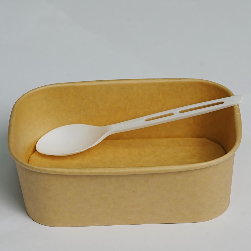 750ml 1000ml Disposable Kraft Paper Round Salad Bowl