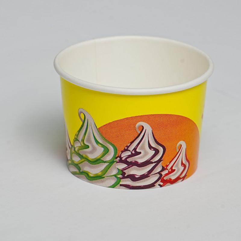 Customized Logo Printed Ice Cream Cup Frozen Yogurt Gelato Bowls