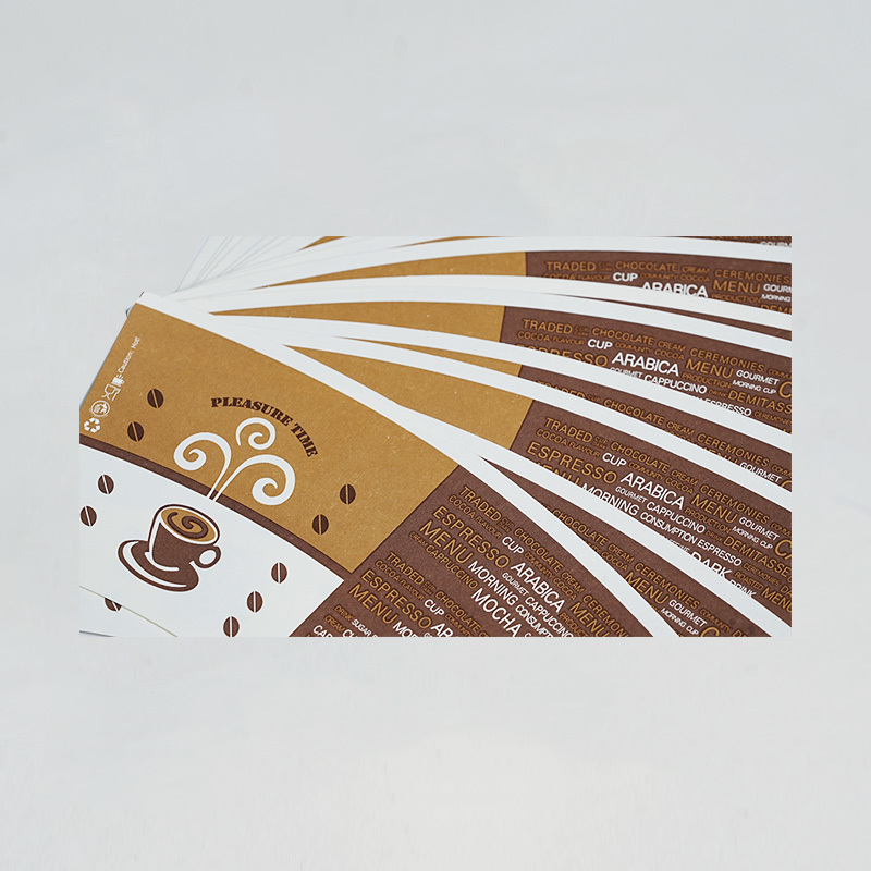 Waterproof flexo printing paper cup fan with PE coated