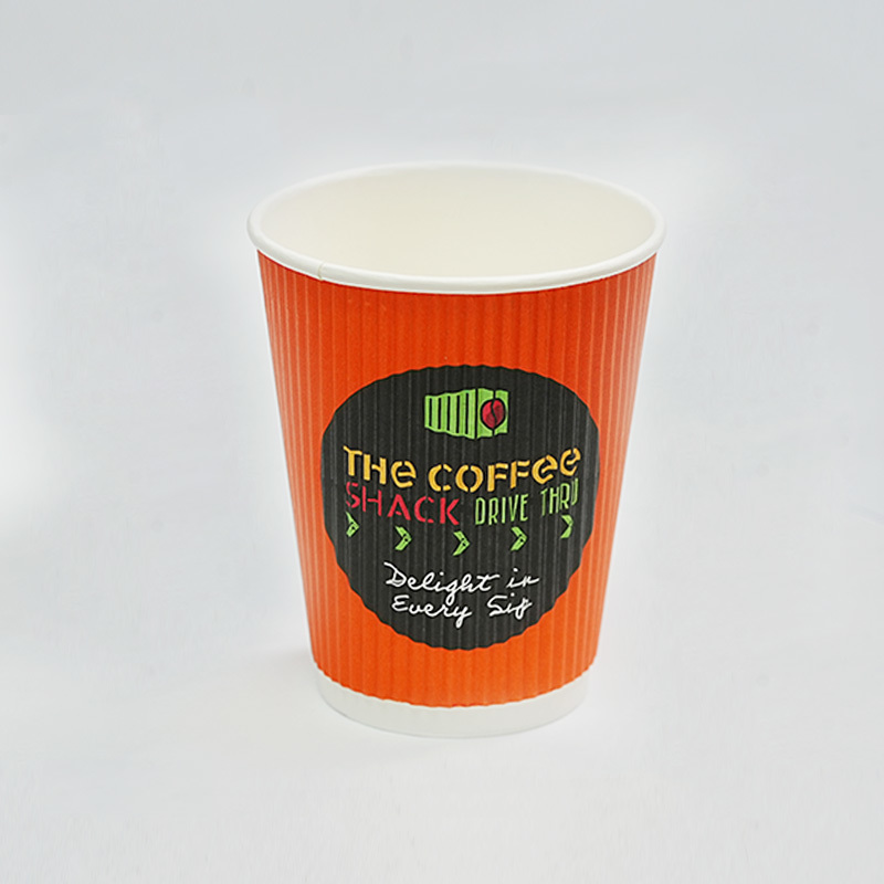 Custom sized disposable double wall paper cups hot drink