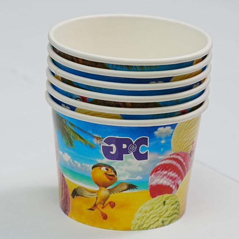 Eco-Friendly Printed Logo Disposable Paper Cup Ice Cream Packaging