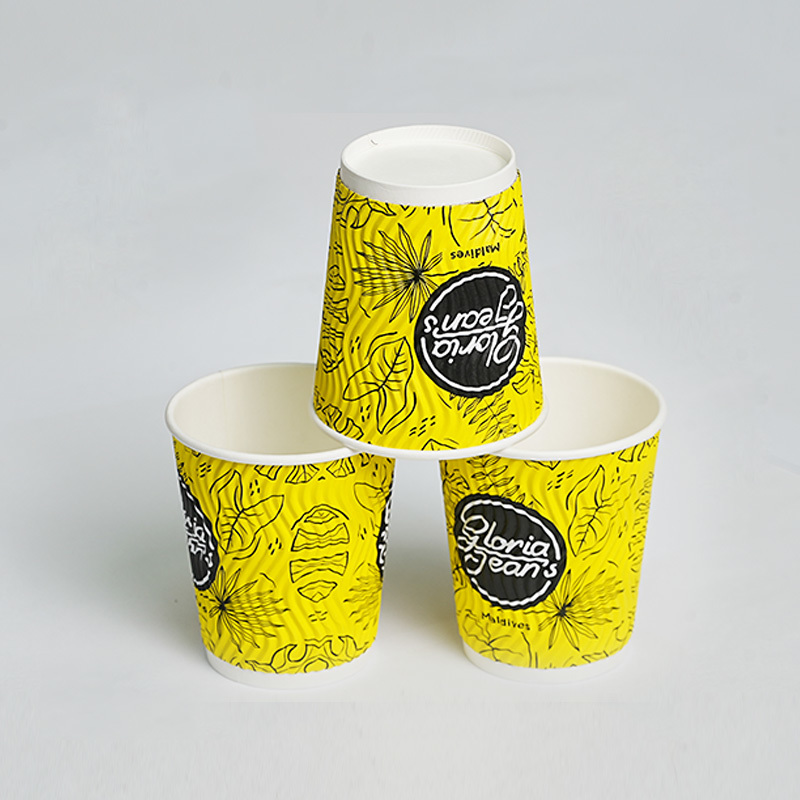 Double wall paper cup custom logo biodegradable packaging double wall paper coffee cup