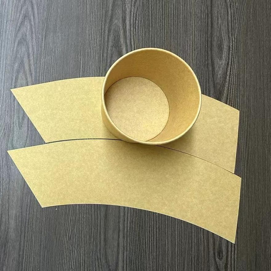 Disposable take away kraft paper salad bowl fans