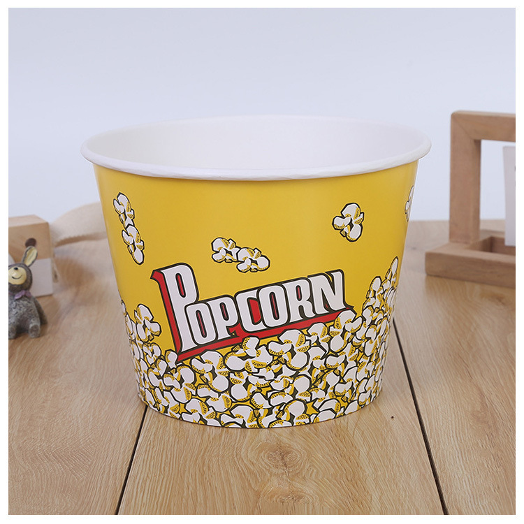 Disposable Paper Popcorn Buckets Popcorn Branded Paper Cups Bowls Bucket For Popcorn