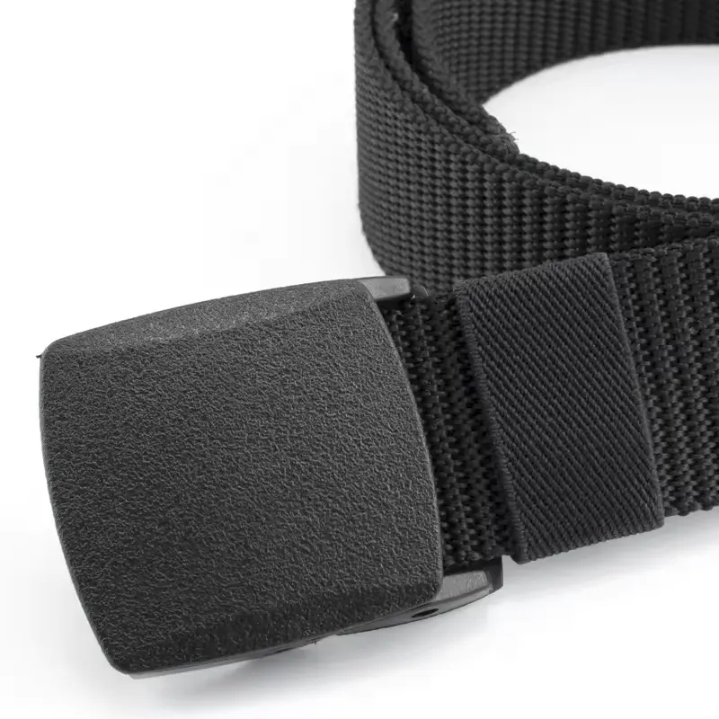 Durable plastic buckle training woven waist belt