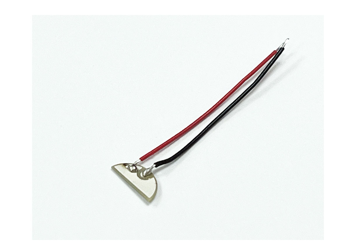PZT Half-Moon Disc w/ Wires