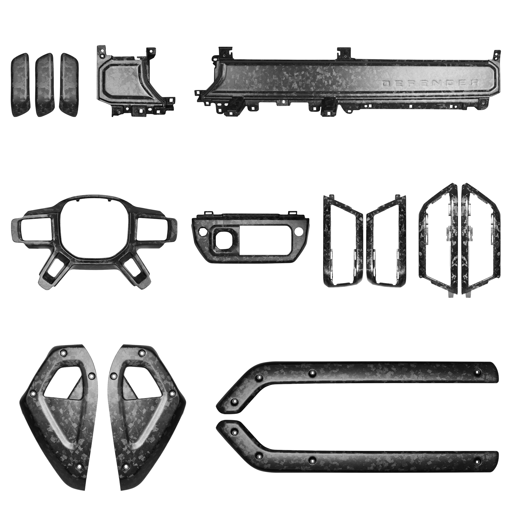 Dry carbon forging 15-piece set