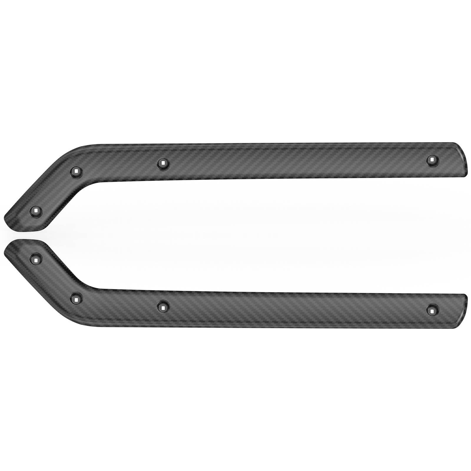 Dry carbon saddle trim on both sides
