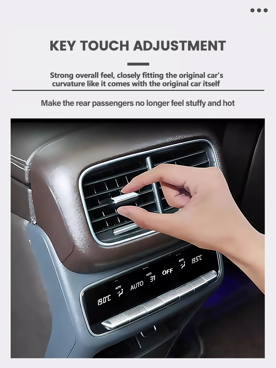 Rear Air Conditioning Panel