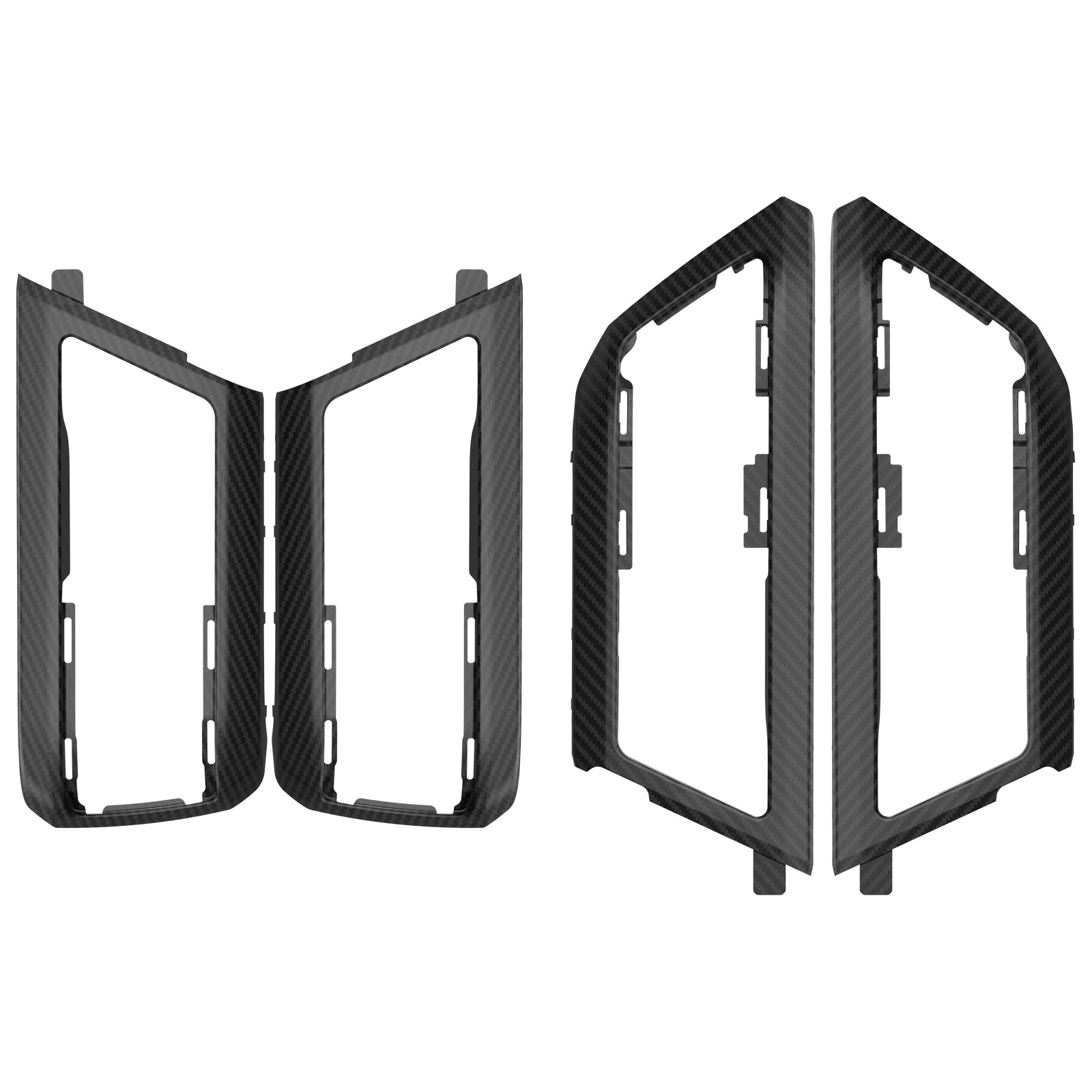 Dry carbon four-door handle frame