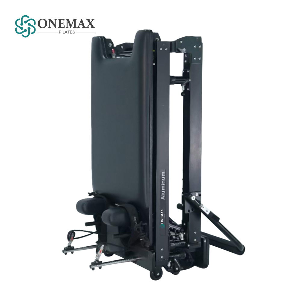 ONEMAX sports foldable reformer commercial aluminum studio aluminum pilates bed folding pilates bed foldable pilates reformer