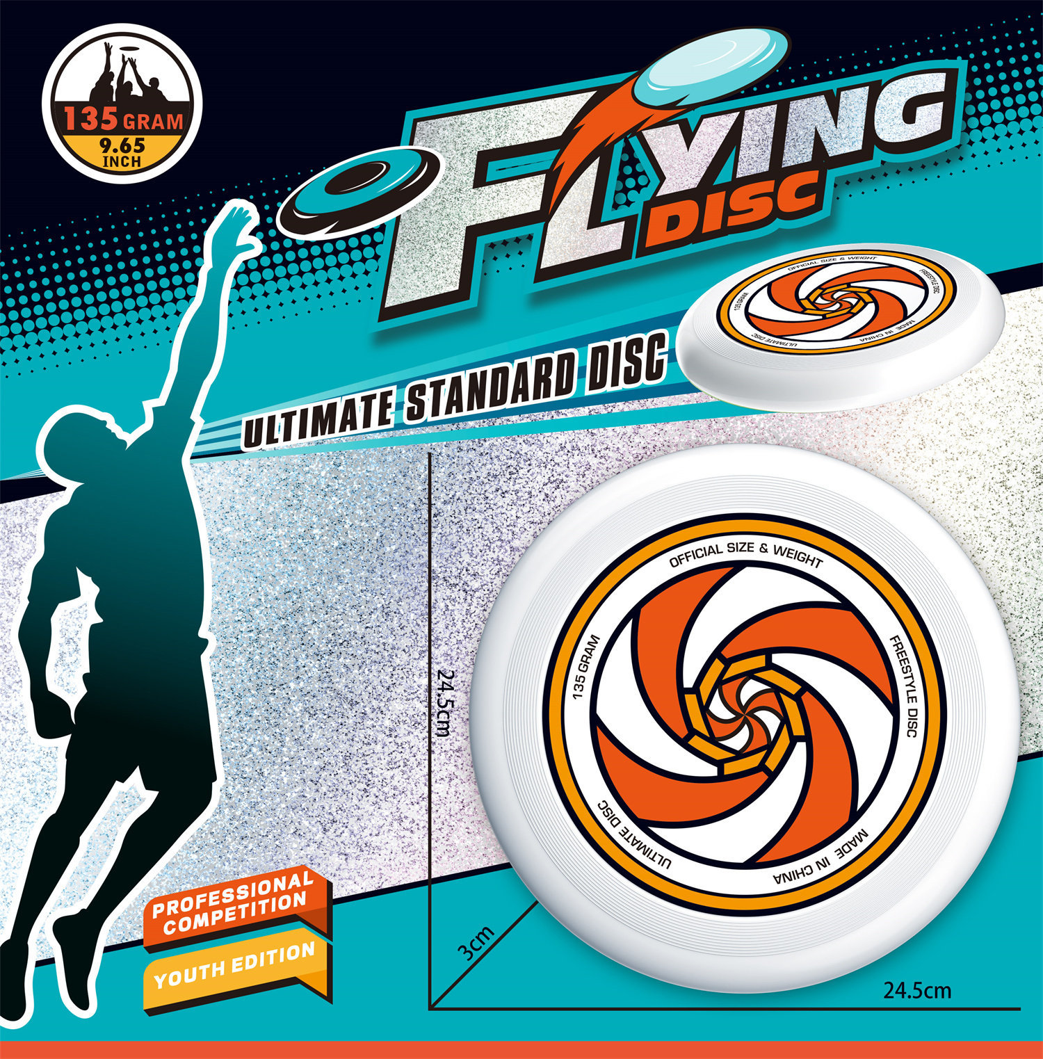 9888-25A UV24CM Frisbee (White)
