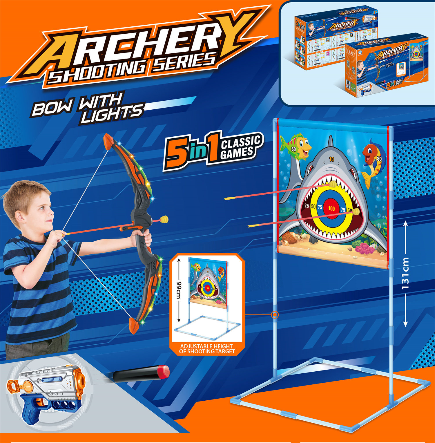 1666-16A Boy Game Shark Target