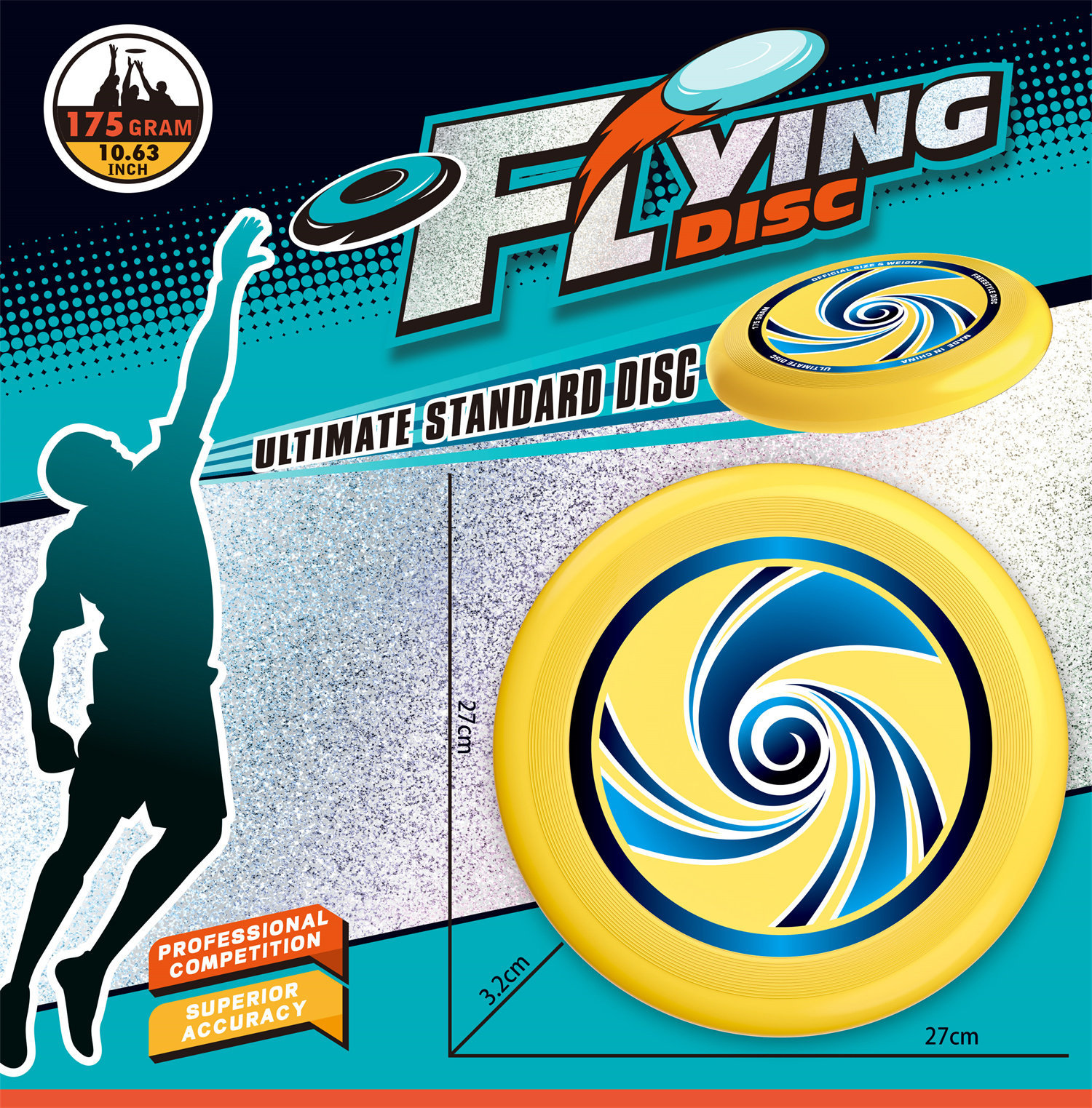 9888-26B UV27CM FRISBEE (YELLOW)