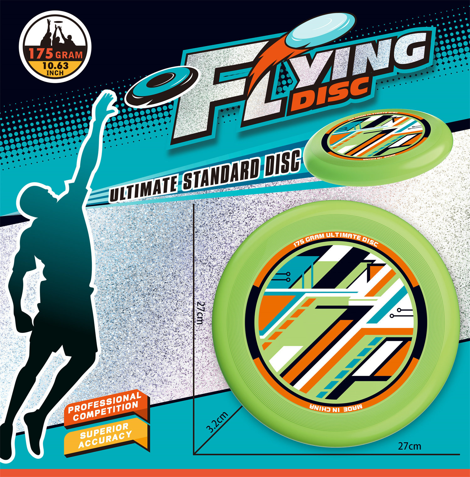 9888-26D UV27CM FRISBEE (GREEN)