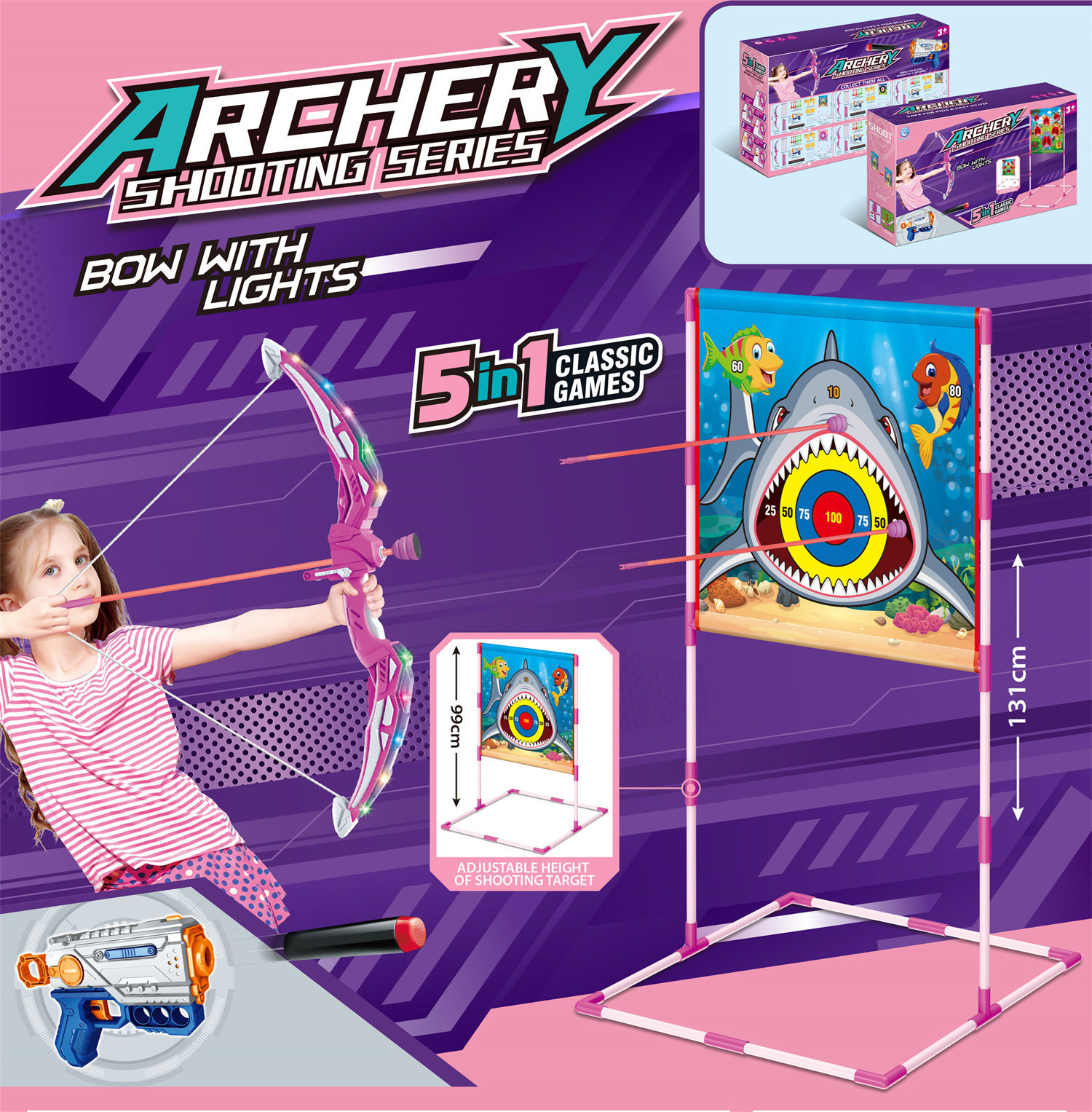 1666-17A Girl Game Shark Target