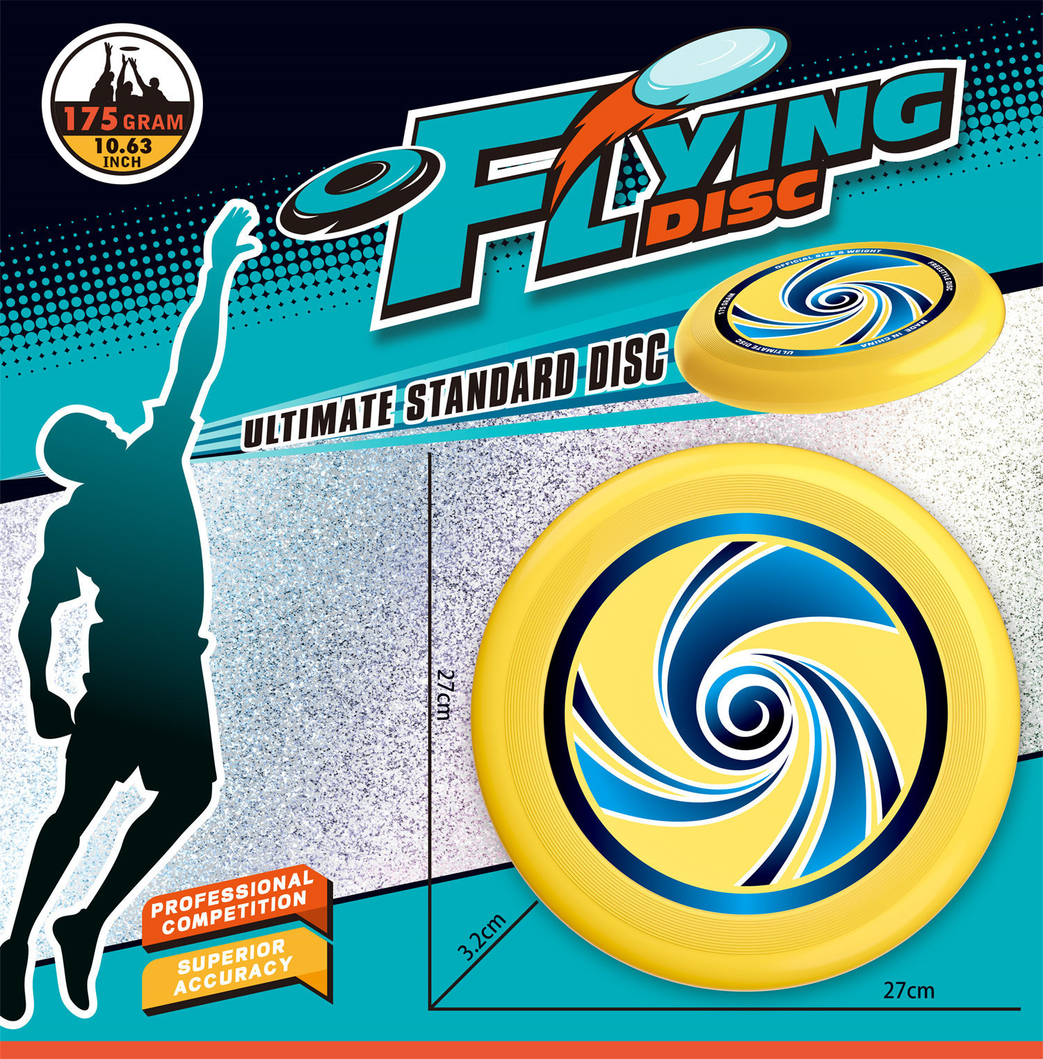 9888-30B UV27CM FRISBEE (AMARILLO)