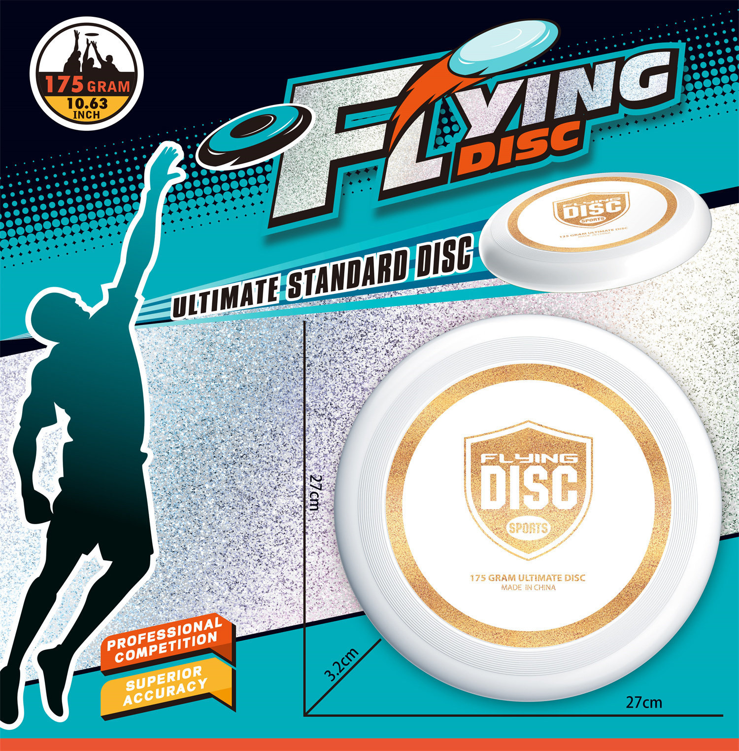 9888-28A HOT STAMPING 27CM FRISBEE (WHITE)