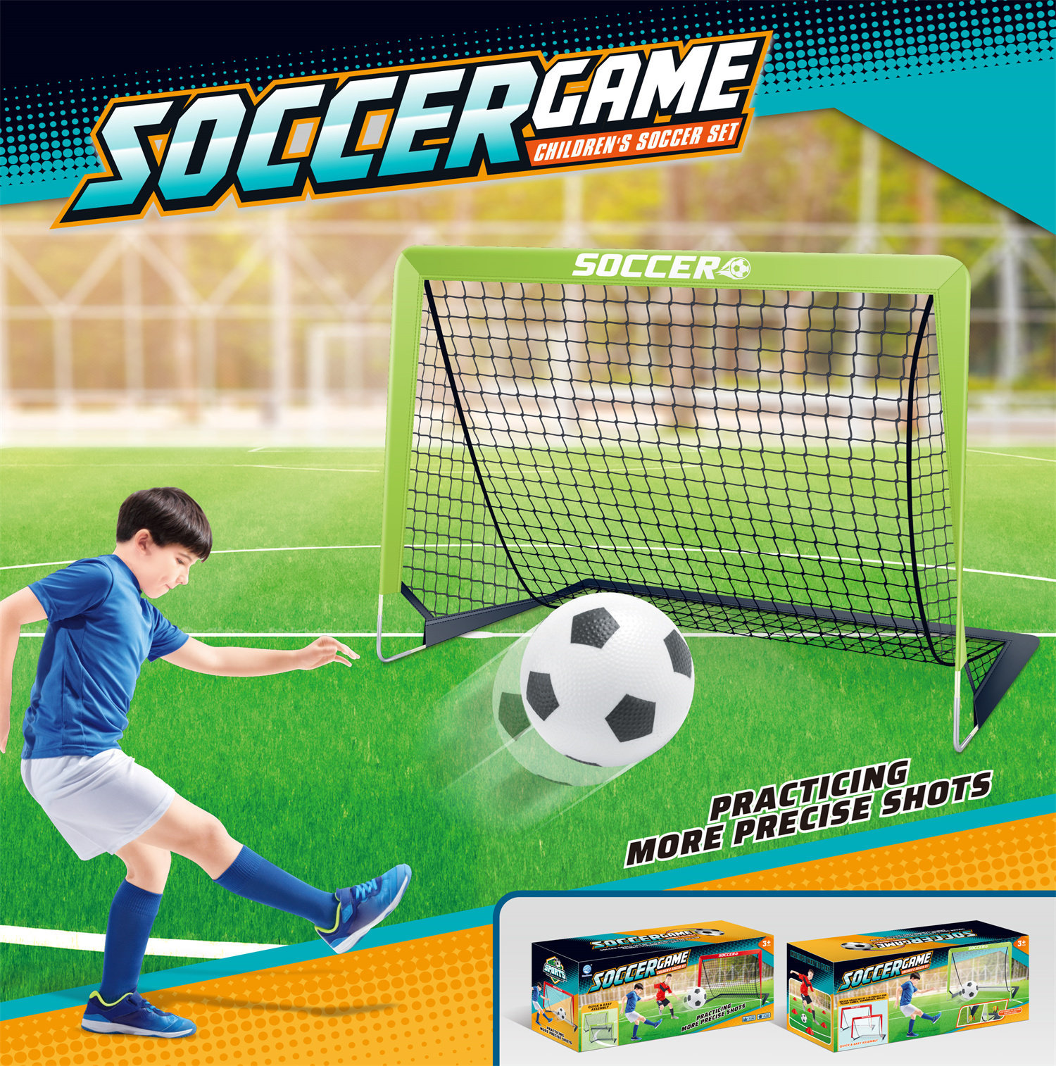 7888-25B But de soccer vert (filet noir)