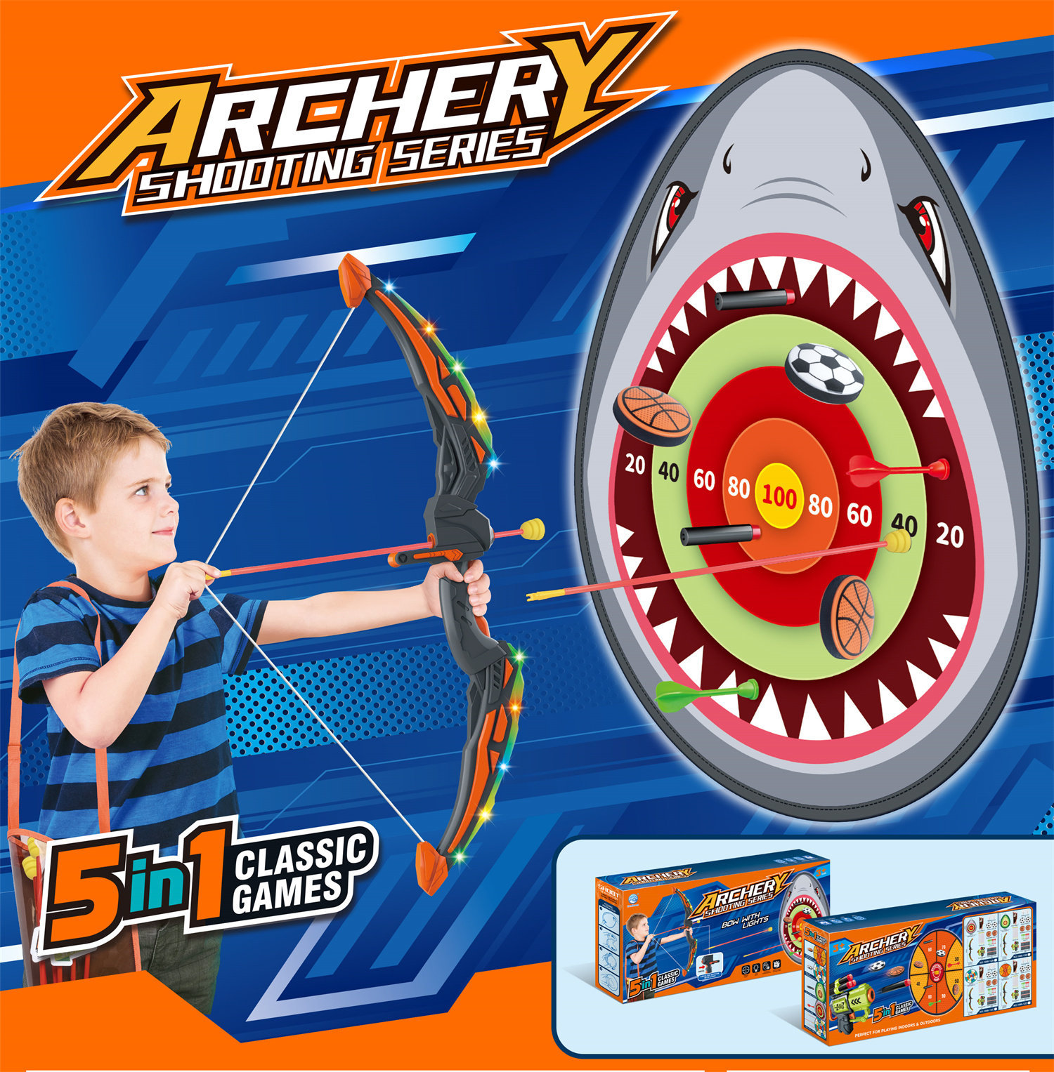 1666-12A Light Bow And Arrow Shark Target
(Black)