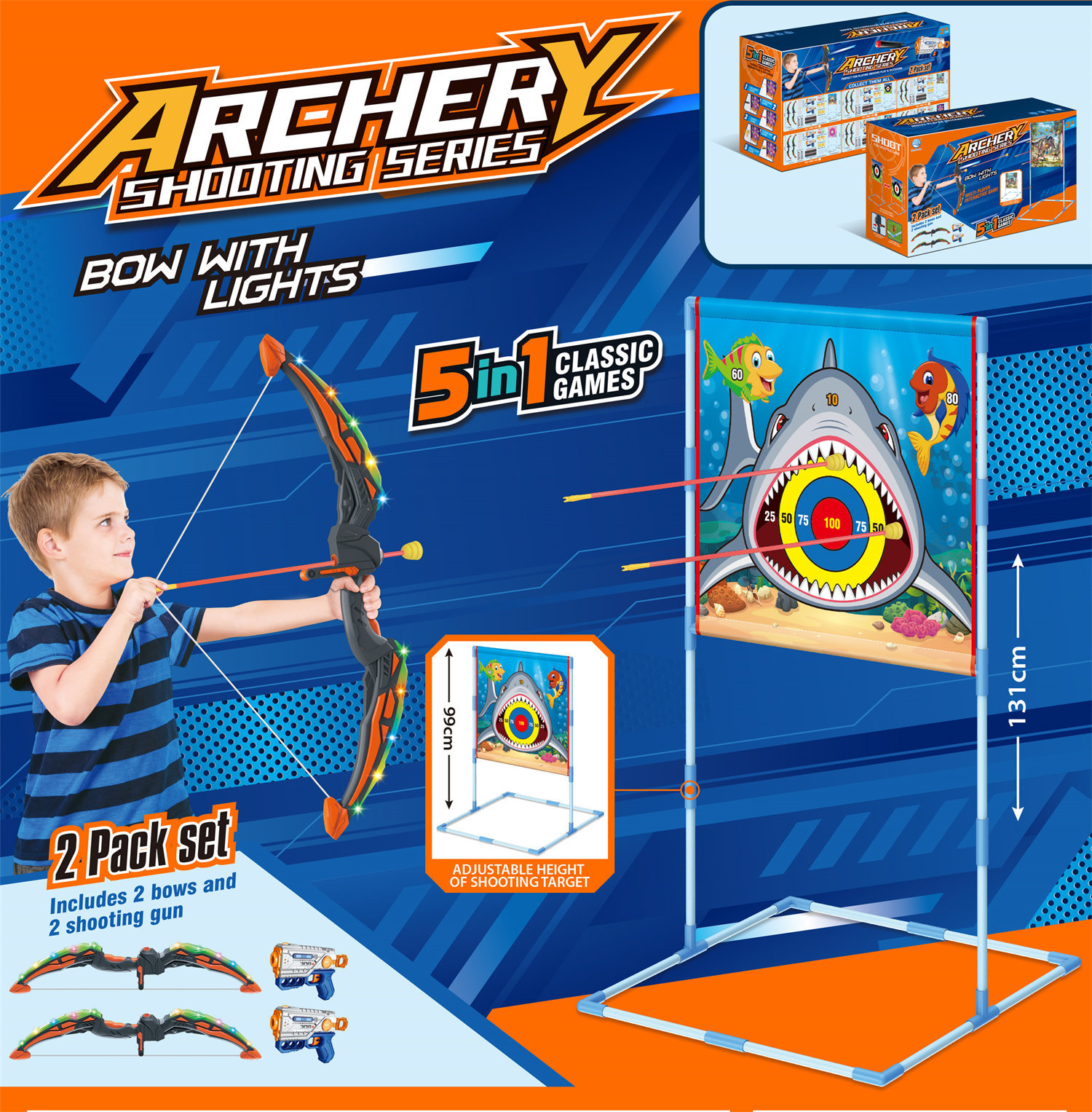 1666-18A  Boy Game Shark Target