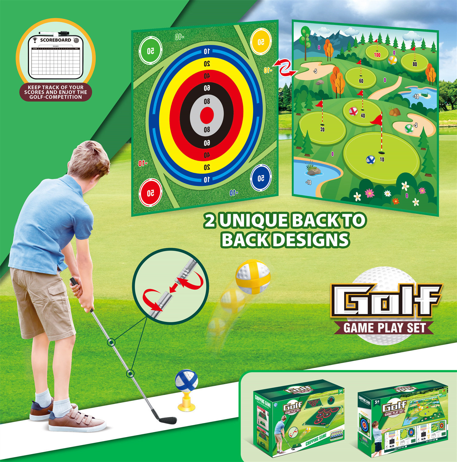 7888-40B Ensemble de golf à double face