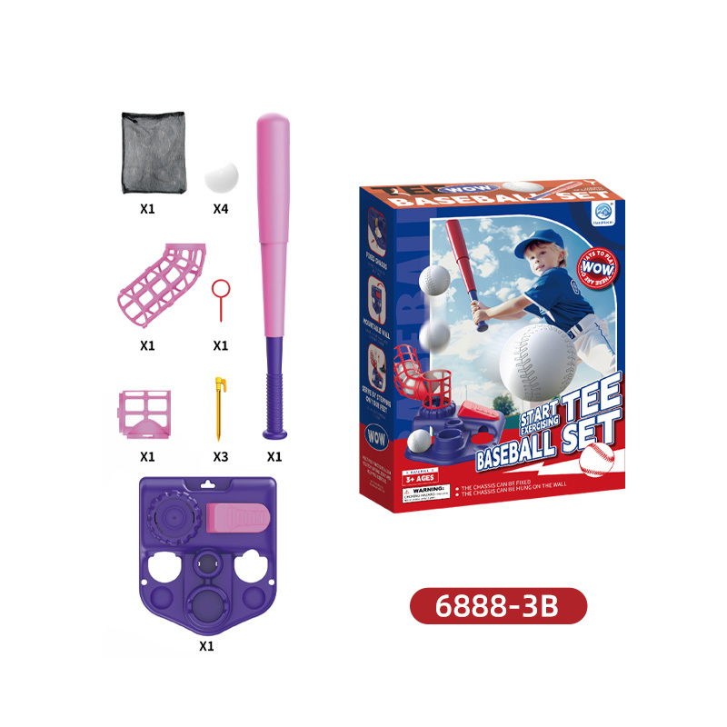 6888-3B Pink Baseball Machine