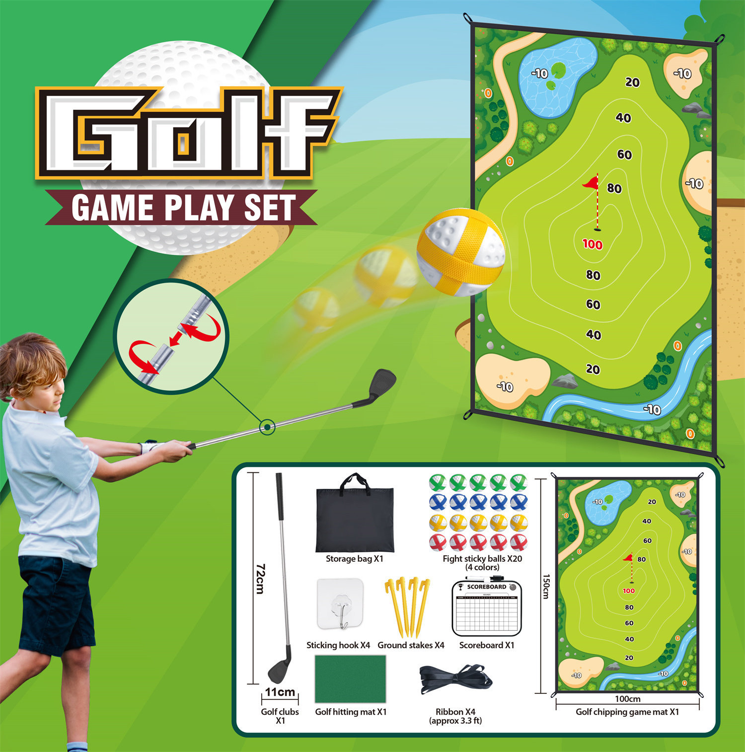 7888-8 Tapis de golf