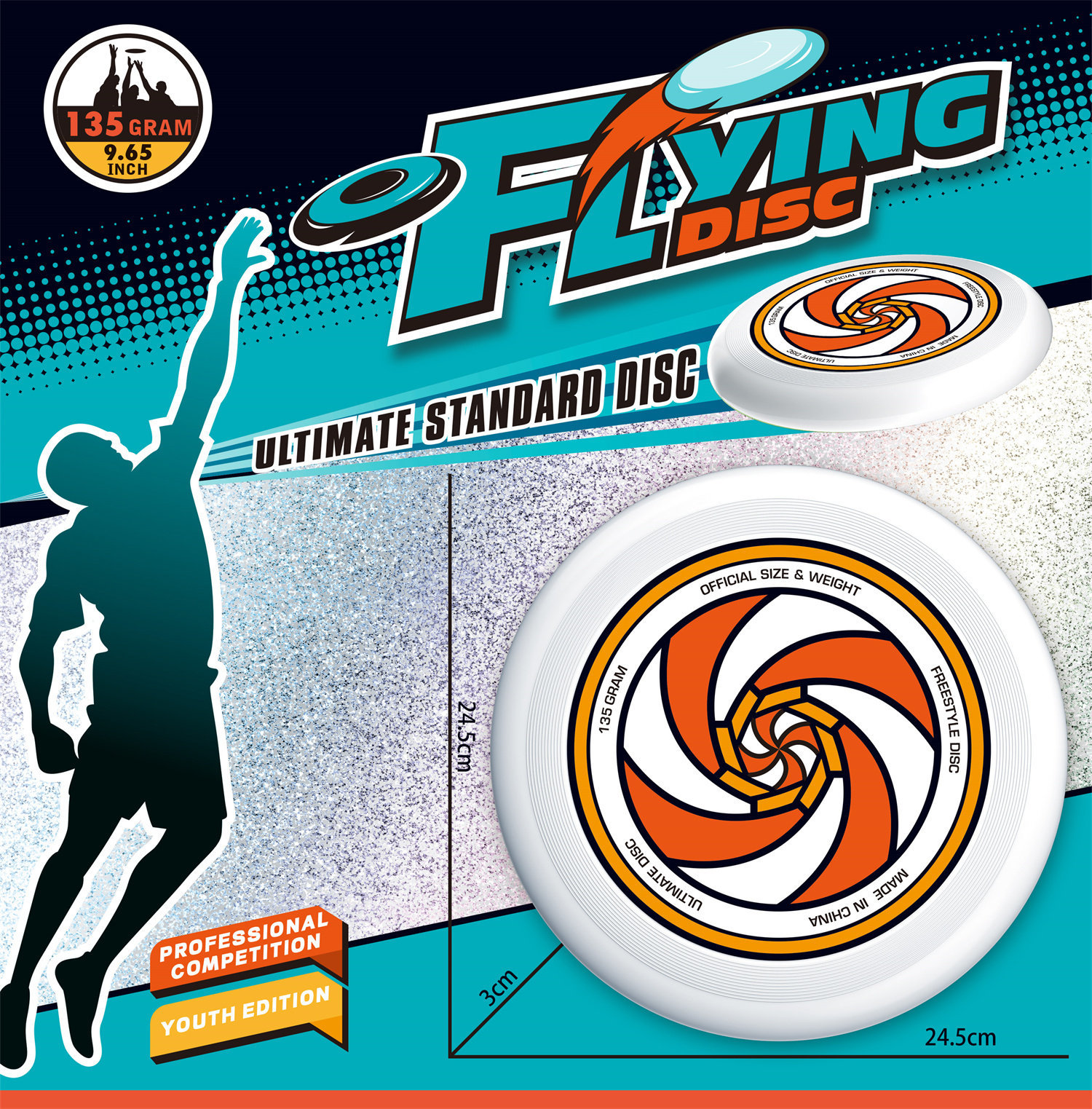 9888-29A UV24CM Frisbee (Blanco)