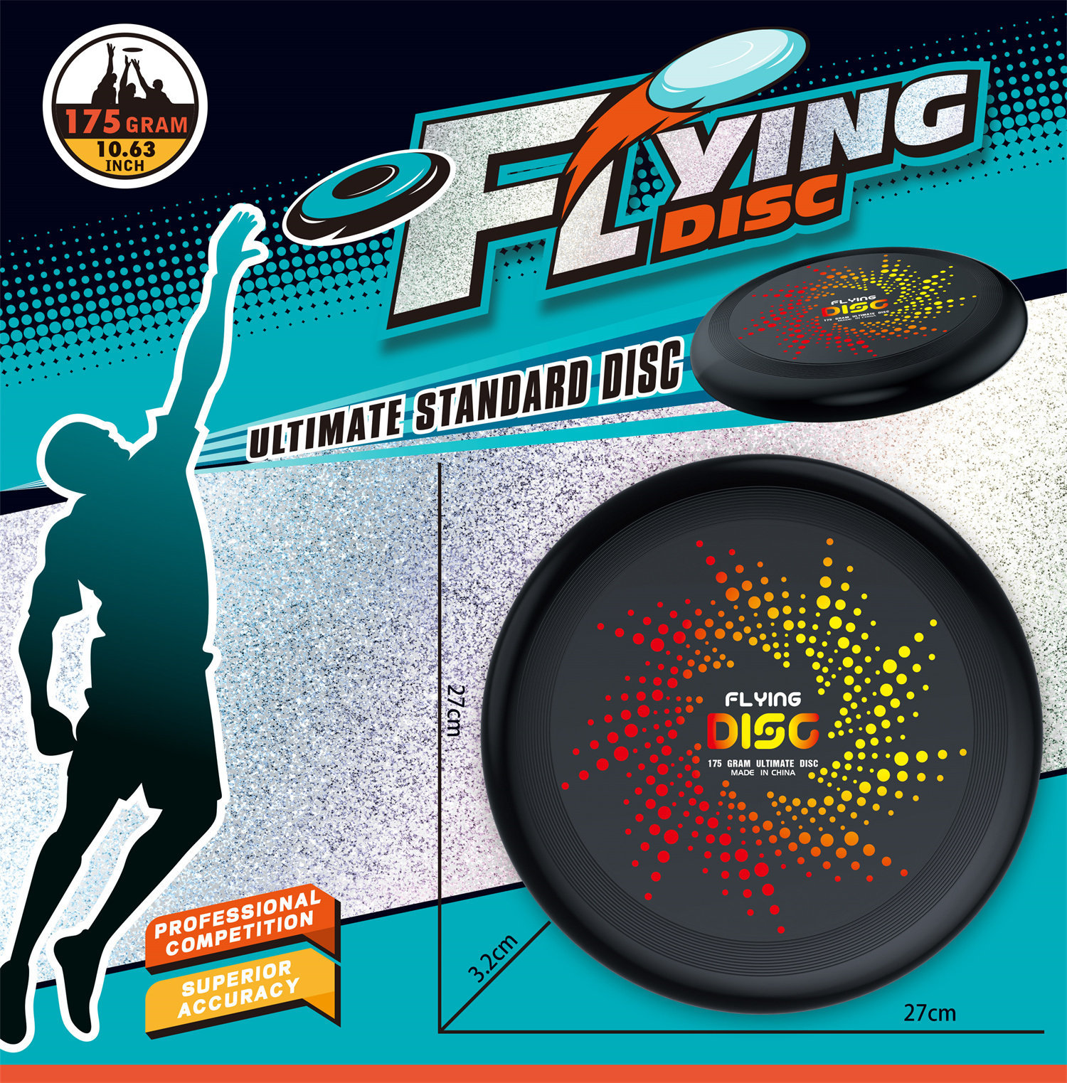 9888-26C UV27CM FRISBEE (BLACK)
