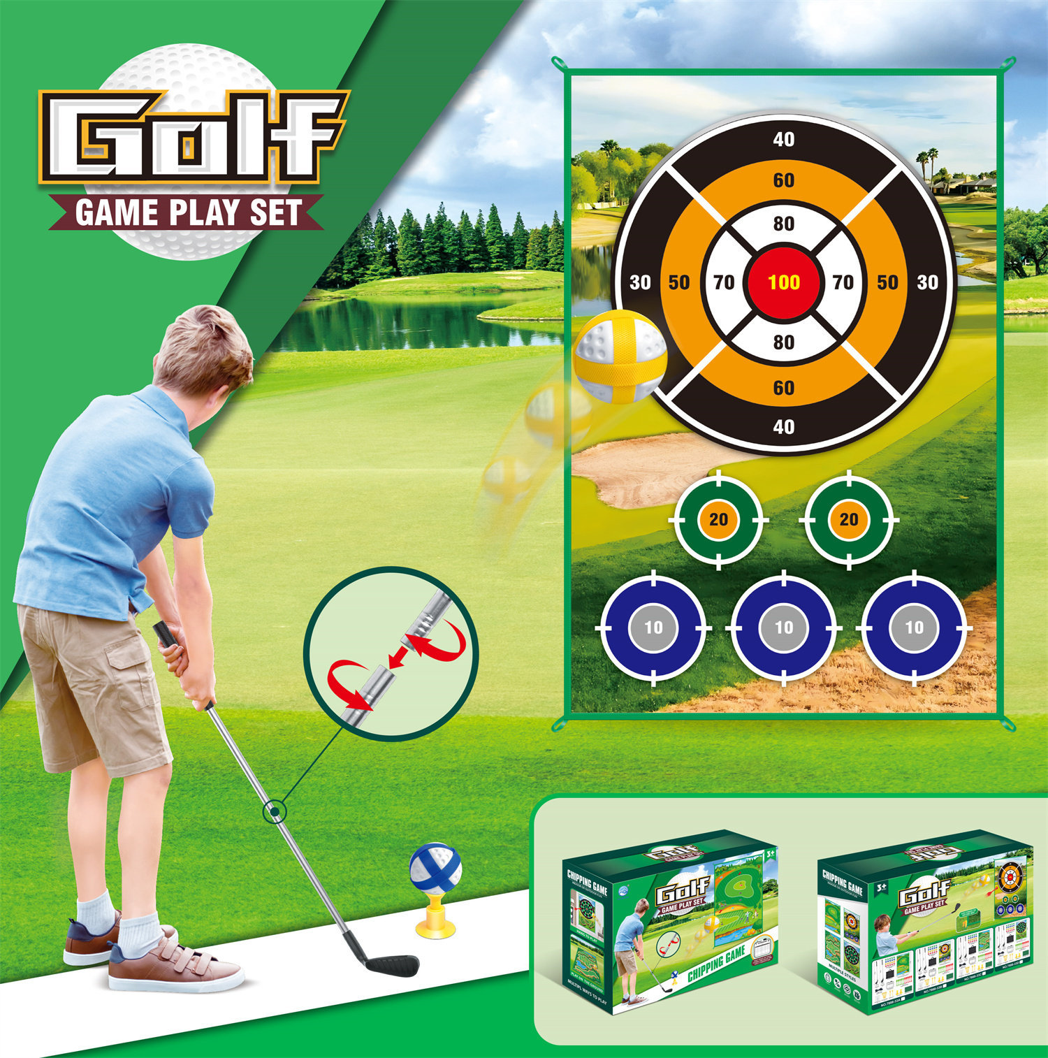 7888-33B Tapis de golf
