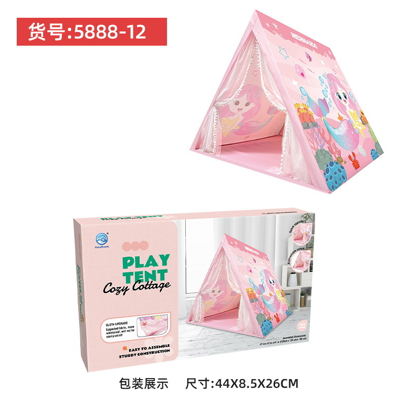 5888-12 Pink mermaid triangle tent