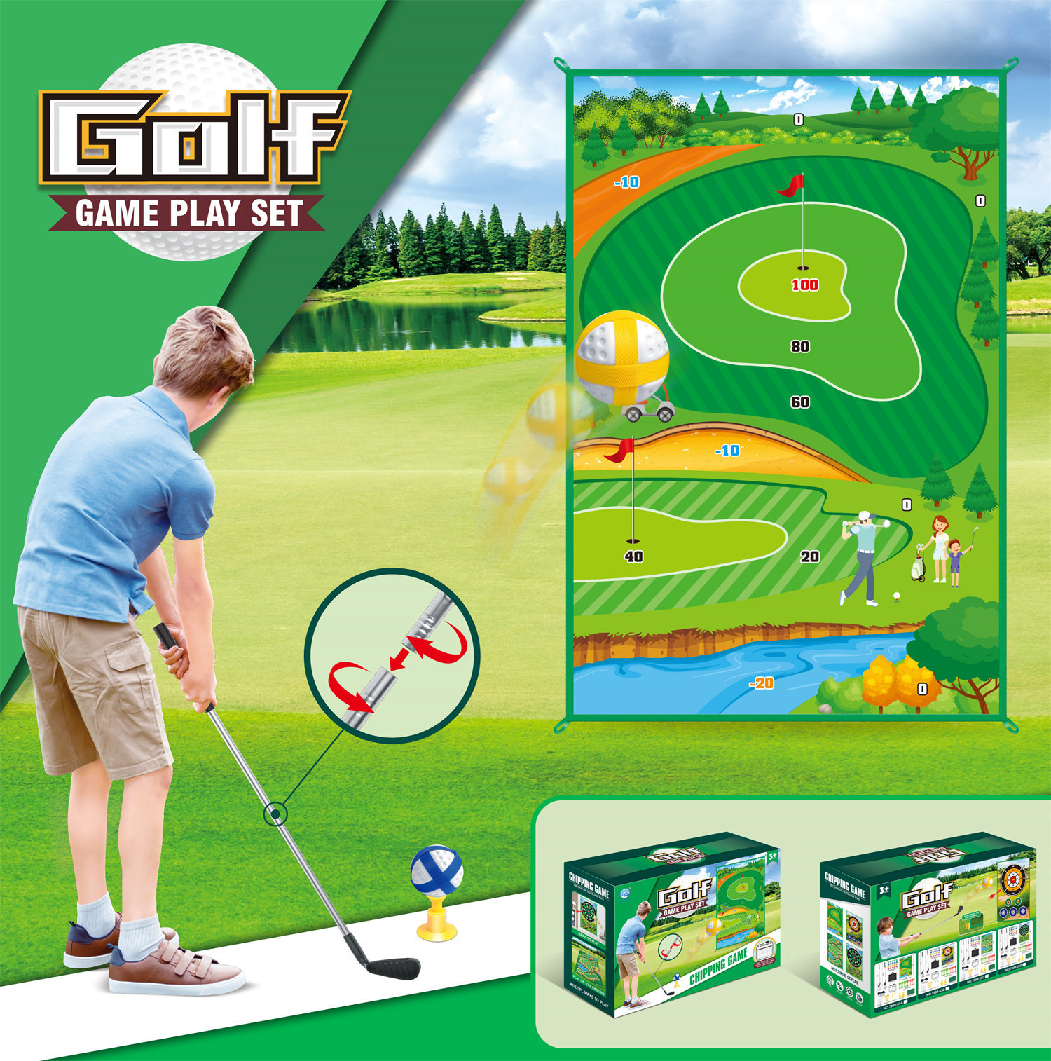7888-33A Tapis de golf