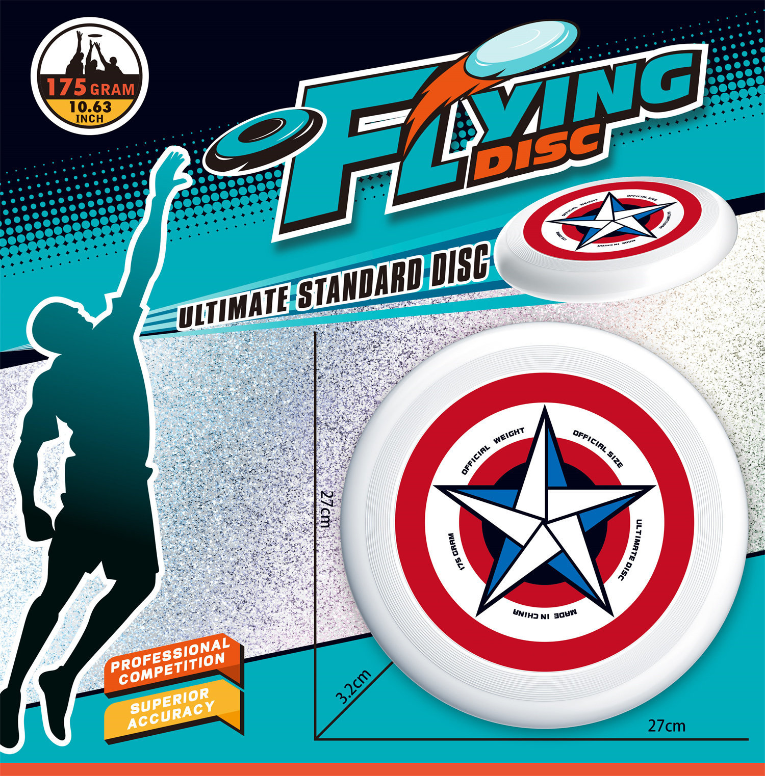 9888-30A UV27CM Frisbee (Blanco)