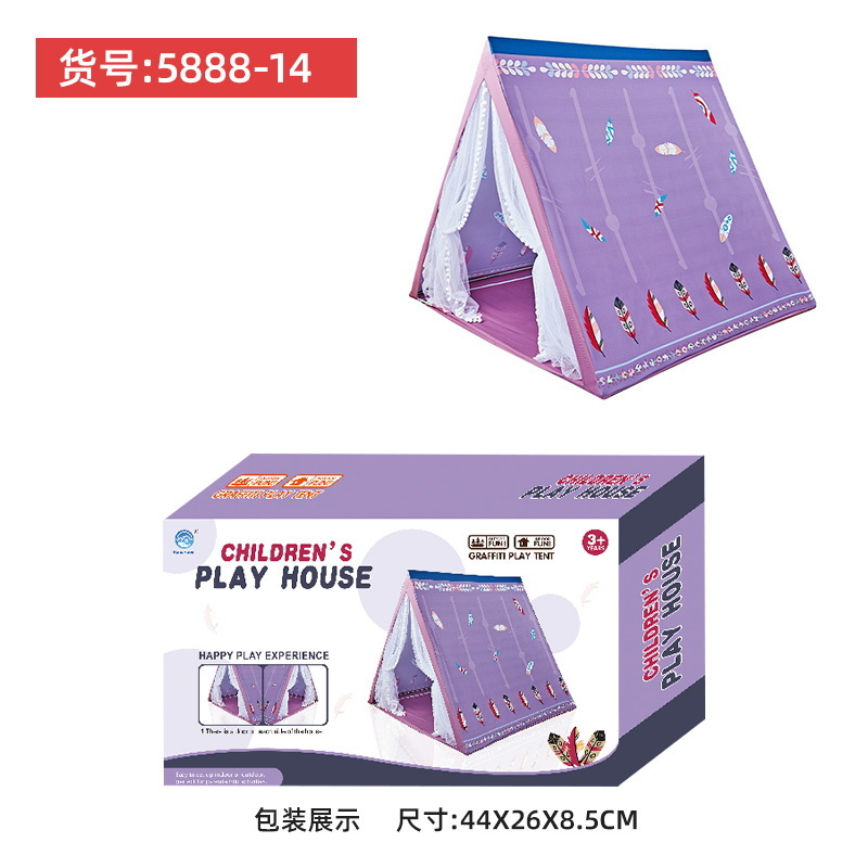 5888-14 Purple feather triangle tent